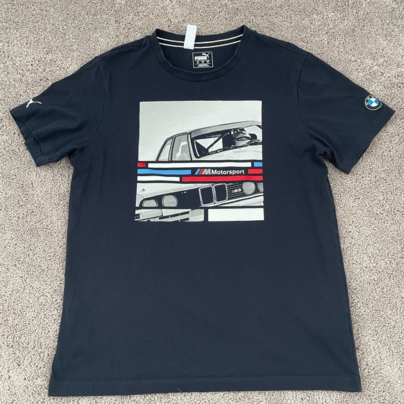 Puma BMW M Motorsport Navy Blue Men’s Tee Shirt size Medium M3 - Picture 2 of 3